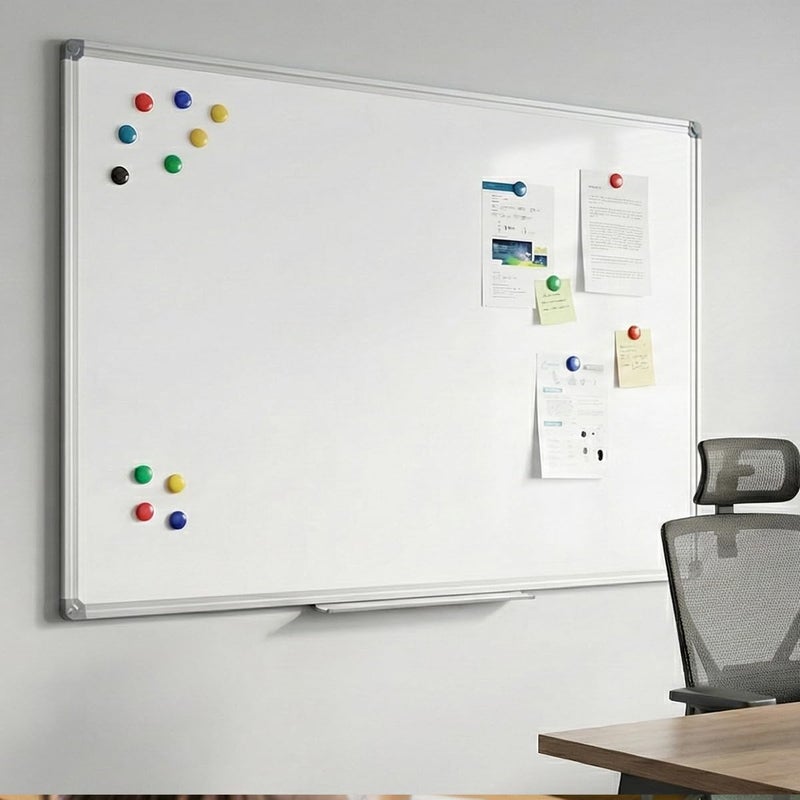 DexBoard 36 x 24 Inch Magnetic Dry Erase Board - Wall Mounted Anti-ghosting White Board for Home Office, Gym, Dormitory, Garage Daily Planning - Silver Aluminum Frame with Tray (3 x 2 Ft) - Image 5